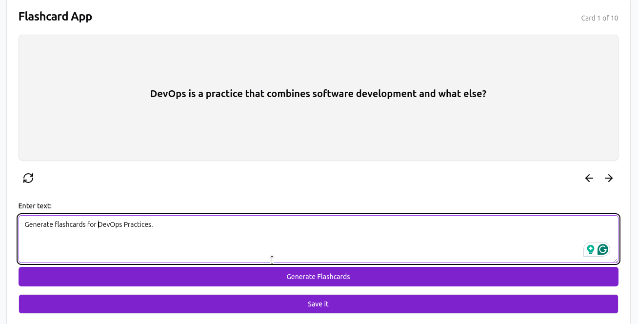 FlashFathom AI product preview - AI-powered flashcard generation interface